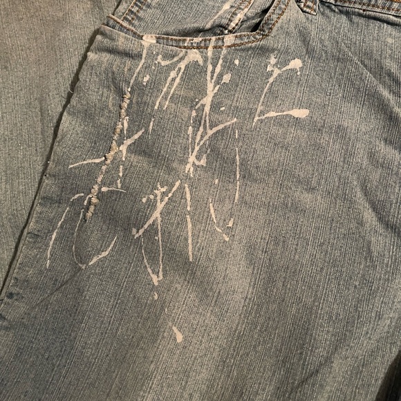 ULTRA LOVE “Paint” Decorative Flare/Wide Leg Jeans - Picture 6 of 7